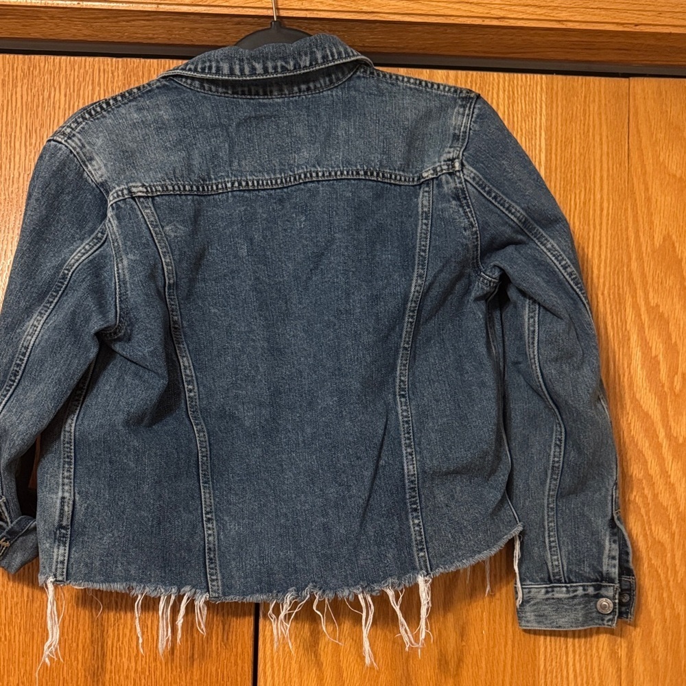 Lucky Brand Distressed Blue Jean Jacket - Picture 7 of 7